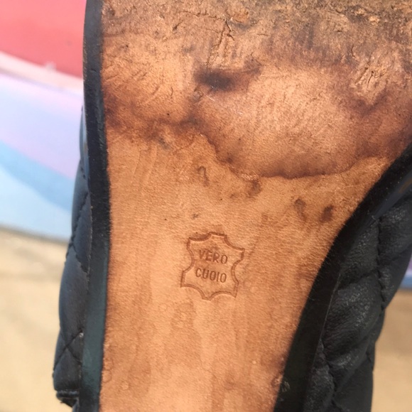 Saks Fifth Ave quilted leather peep shoes - Picture 6 of 6